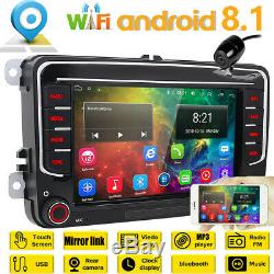 7Android 8.1 Autoradio GPS For VW Golf Passat CC Polo Tiguan Touran DAB+ OBD HD