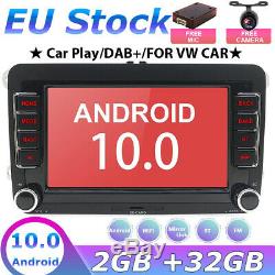 7 Autoradio For VW GOLF 5 6 PASSAT Touran Android 10 GPS NAVI Stereo DAB+WI-FI