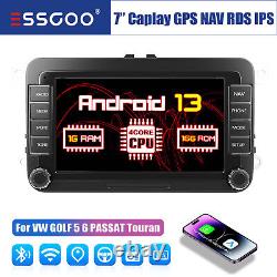 7 Carplay Autoradio Android 13 GPS RDS For VW GOLF 5 V 6 Plus Touran Tigan Polo