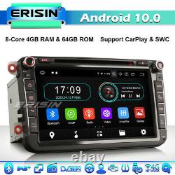 8-Core Android 10.0 Autoradio For VW Golf Passat Skoda Tiguan Touran T5 DAB+ DVD