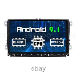 9 AUTORADIO Stéréo Android 9.1 RDS GPS NAVI 2 DIN For VW GOLF 5 6 Passat Touran
