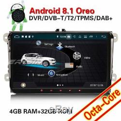 9 Android 8.1 Autoradio GPS For VW Skoda Seat Passat Golf 5 Tiguan Jetta 8-Core