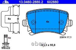 ATE Disques + Revêtements Arrière pour VW Golf 5 6 Plus Passat 3C Touran EOS