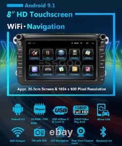 AUTORADIO 2 DIN Android 9.1 GPS NAVI RDS For VW GOLF 5 6 Plus Touran Tiguan Polo
