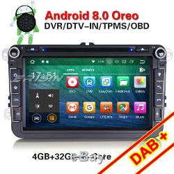 Android 8.0 Autoradio Navi CD DAB+GPS for PASSAT GOLF 5 TOURAN JETTA SKODA SEAT