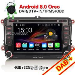 Android 8.0 DAB+Autoradio GPS NAVI DVD PASSAT GOLF TIGUAN JETTA AMAROK EOS SEAT