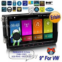 Autoradio For VW SEAT Golf Polo Beetle Leon EOS Android 8.1 TNT DAB+ TPMS92891F