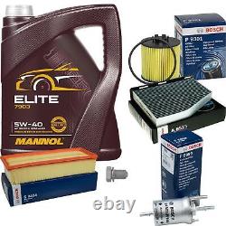 BOSCH Inspection Set 5L MANNOL Elite 5W-40 Pour VW Touran 1T1 1T2 Golf Plus