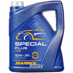 BOSCH Inspection set 6L MANNOL Spécial Plus 10W-30 pour VW Touran 1.6 FSI Golf