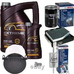 BOSCH Inspection set 6 L MANNOL Extreme 5W-40 pour VW Golf Plus 1.6 Touran