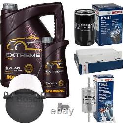 BOSCH Inspection set 6 L MANNOL Extreme 5W-40 pour VW Golf Plus 1.6 Touran