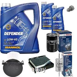 BOSCH Inspection set 7L MANNOL Defender 10W-40 pour VW Golf Plus 1.6 Touran