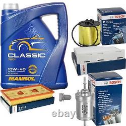 Bosch Inspection Set 5L mannol Classic 10W-40 pour VW Golf Plus 1.6 FSI Touran