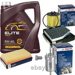 Bosch Inspection Set 5L mannol Elite 5W-40 pour VW Touran 1.6 FSI Golf Plus
