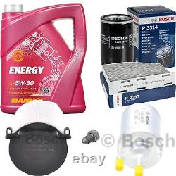 Bosch Inspection Set 5 L mannol 5W-30 Énergie pour VW Golf, Plus 1.6 Touran