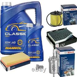 Bosch Inspection Set 6L mannol Classic 10W-40 pour VW Touran 1.6 FSI Golf Plus