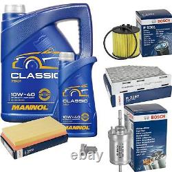 Bosch Inspection Set 6L mannol Classic 10W-40 pour VW Touran 1.6 FSI Golf Plus