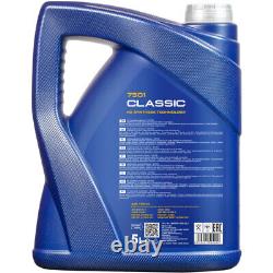Bosch Inspection Set 6L mannol Classic 10W-40 pour VW Touran 1.6 FSI Golf Plus