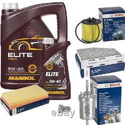 Bosch Inspection Set 6L mannol Elite 5W-40 pour VW Touran 1.6 FSI Golf Plus De