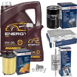 Bosch Inspection Set 6 L mannol 5W-30 Énergie pour VW Golf Plus 1.6 Touran