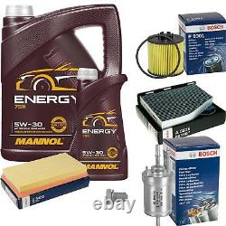 Bosch Inspection Set 6 L mannol 5W-30 Énergie pour VW Touran 1.6 FSI Golf Plus