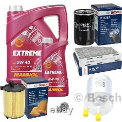 Bosch Inspection Set 6 L mannol extreme 5W-40 pour VW Golf Plus 1.6 Touran