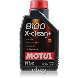 Bosch Inspection Set 7L Motul 8100 X-Clean + 5W-30 pour VW Golf Plus 1.6 Touran