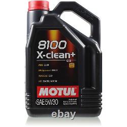 Bosch Inspection Set 7L Motul 8100 X-Clean + 5W-30 pour VW Golf Plus 1.6 Touran