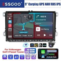 Carplay Autoradio 9 Andrroid 13 32G GPS Cam Für VW GOLF 5 6 Plus Touran Tiguan