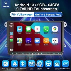 Carplay Autoradio 9 Andrroid 13 32G GPS Cam Für VW GOLF 5 6 Plus Touran Tiguan