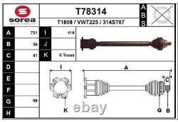 EAI Arbre avant Droit pour VW Touran 1T1 1T2 Golf Plus 5M1 521 1K1