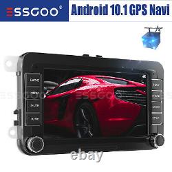 ESSGOO 7 AUTORADIO RDS Android 10 GPS NAV + Caméra For VW GOLF 5 6 Plus Touran