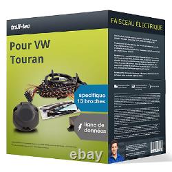 Faisceau spécifique 13 broches pour VW Touran, type 1T1/1T2/1T3 trail-tec NEUF