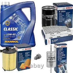 Forfait inspection BOSCH 5L MANNOL Classic 10W-40 pour VW Golf Plus 1.6 Touran