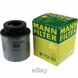 Huile Moteur 5L Mannol 5W-30 Break Ll + Mann-Filter Filtre VW Touran 1T1 1T2