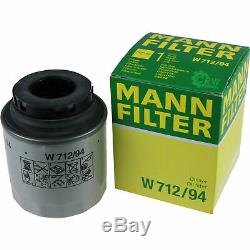 Huile Moteur 5L Mannol 5W-30 Break Ll + Mann-Filter Filtres à VW Touran 1T3 1.2