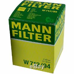 Huile Moteur 5L Mannol 5W-30 Break Ll + Mann-Filter Filtres à VW Touran 1T3 1.2