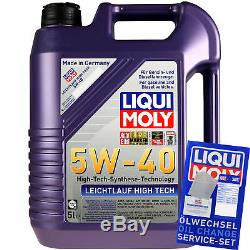 Liqui Moly 5L 5W-40 Huile Moteur + Mann-Filter VW Golf Plus 5M1 521 1.6