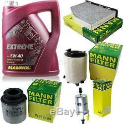 MANNOL 5L Extreme 5W-40 huile moteur + Mann Filtre Luft VW Touran 1T3 1.2