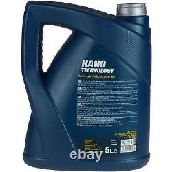 MANNOL 5L Nano Tech 10W-40 huile moteur+MANN-FILTER pour VW Touran 1T1 1T2 1.6