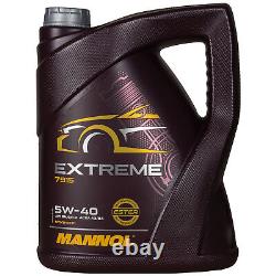 MANN Inspection Set 5L MANNOL Extreme 5W-40 Pour VW Touran 1.4 TSI Golf Plus