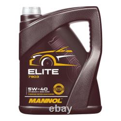 Mahle Inspection Set 6 L mannol Elite 5W-40 pour VW Touran 1.4 TSI Golf Plus