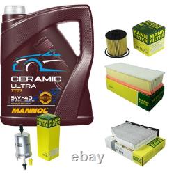 Mann Inspection Set 5L mannol Céramique 5W-40 pour VW Touran 1.4 TSI Golf Plus