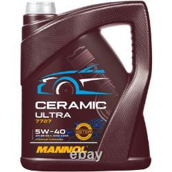 Mann Inspection Set 5L mannol Céramique 5W-40 pour VW Touran 1.4 TSI Golf Plus