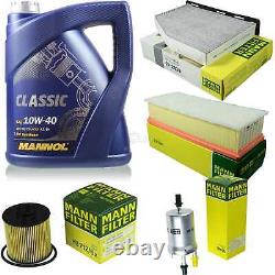Mann Inspection Set 5L mannol Classic 10W-40 pour VW Touran 1.4 TSI Golf Plus De
