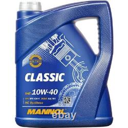 Mann Inspection Set 5L mannol Classic 10W-40 pour VW Touran 1.4 TSI Golf Plus De