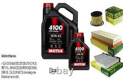 Mann Inspection Set 6L Motul 4100 Syn-Nergy Spec 10W40 pour VW Touran Golf Plus