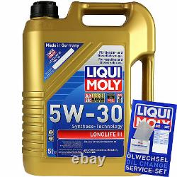 SKETCH D'INSPECTION FILTRE LIQUI MOLY HUILE 5 L 5W-30 pour VW Touran 1T1 1T2 1.6